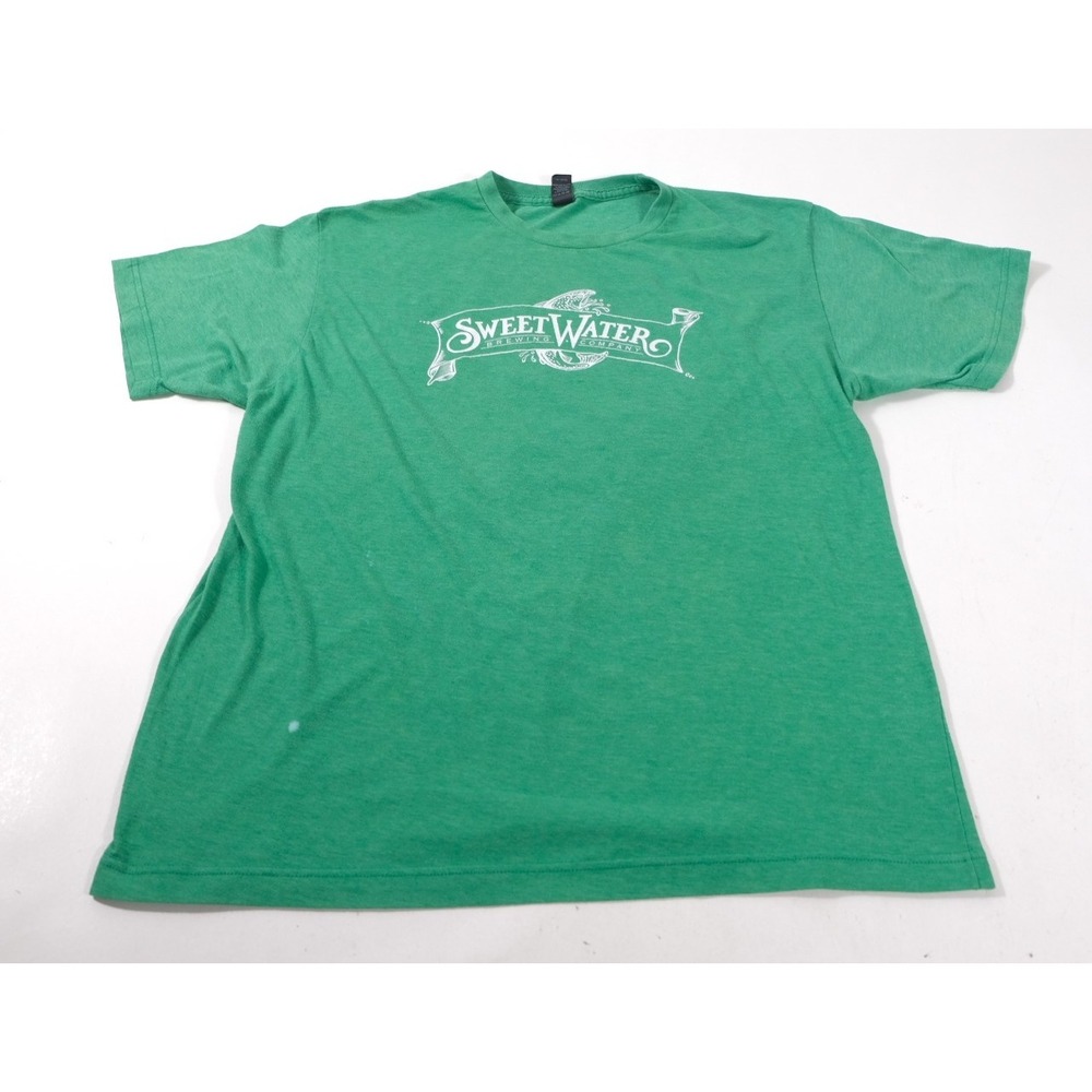 Tultex T-Shirt Mens L Green SweetWater Brewing Company 420 Graphic Beer Tee